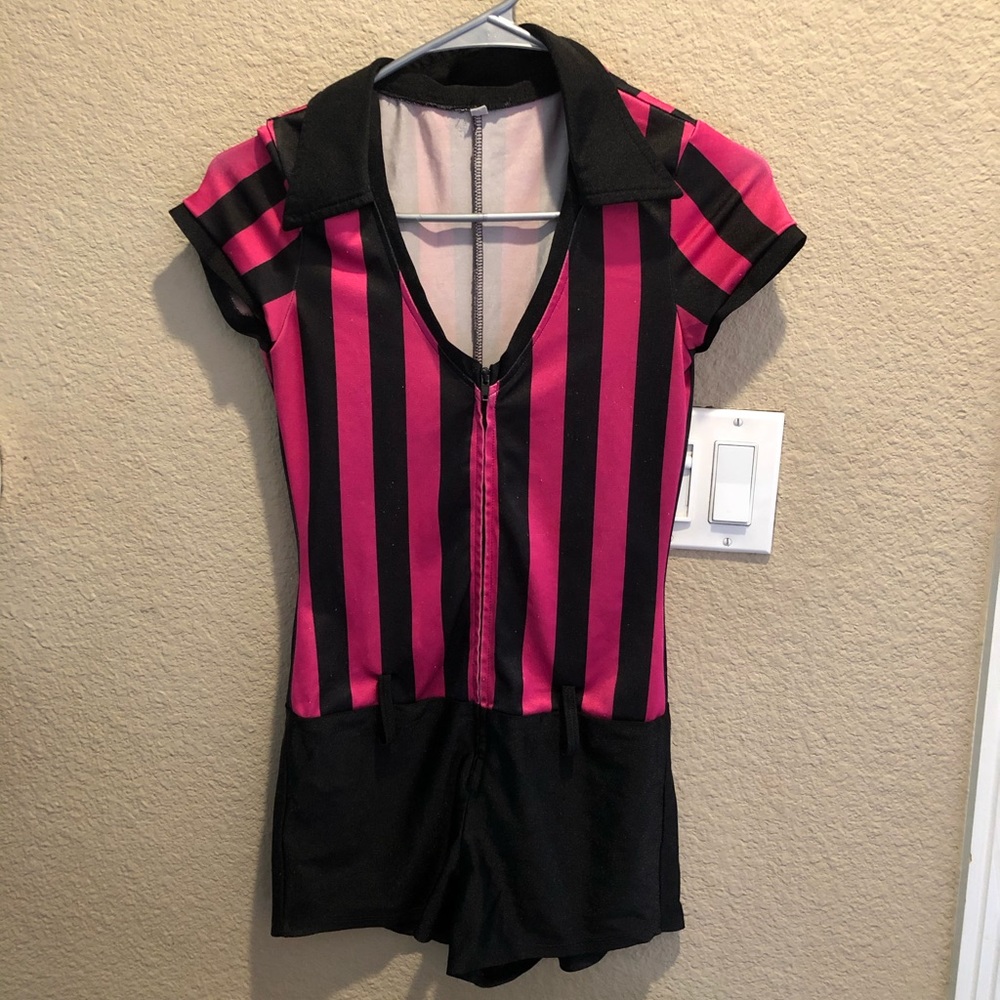 Black & pink Referee Halloween costume
